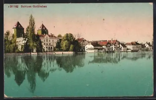 AK Gottlieben, Blick auf Schloss Gottlieben