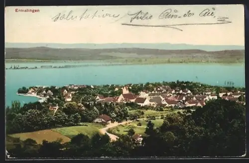 AK Ermatingen, Ortsansicht aus der Vogelschau