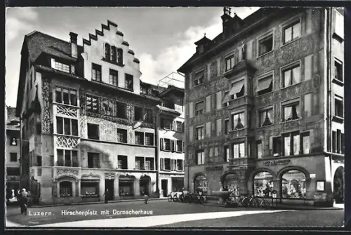 AK Luzern, Hirschenplatz mit Dornacherhaus