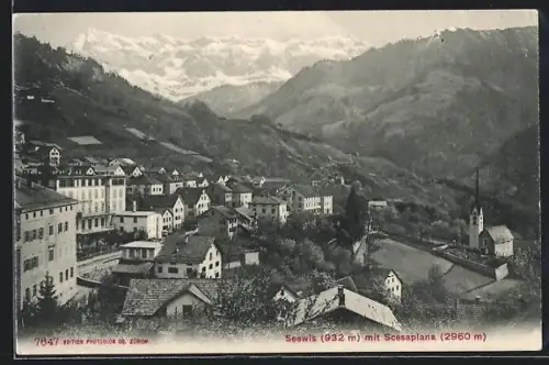 AK Seewis, Panorama mit Scesaplana