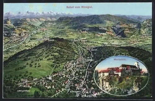 AK Binningen, Relief vom Birsigtal, Mariastein