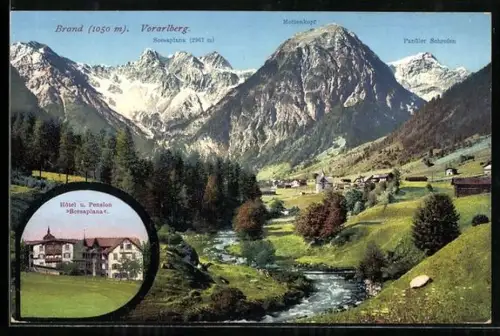 AK Brand /Vorarlberg, Hotel u. Pension Scesaplana