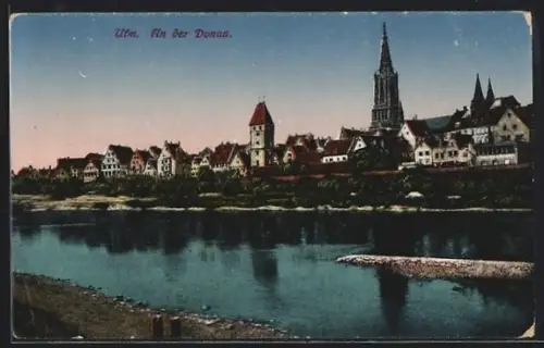 AK Ulm, Altstadt, Donauufer, Münster