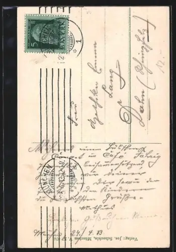 AK München, Rathaus, Marienplatz, Frauenkirche