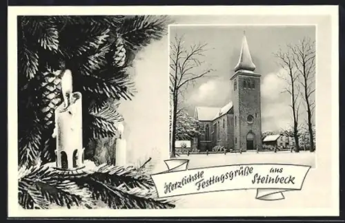 AK Steinbeck, Kirche im Winter