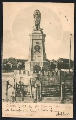 AK Lindau, Löwe am Hafen