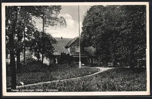 AK Oerrel /Lüneburger Heide, Das Forsthaus