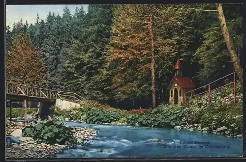 AK Berneck, Eremiten-Klause mit Brücke