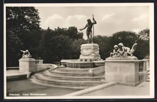 AK München, Vater Rheinbrunnen