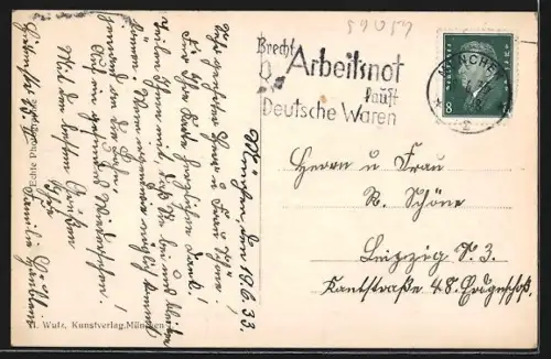 AK München, Vater Rheinbrunnen