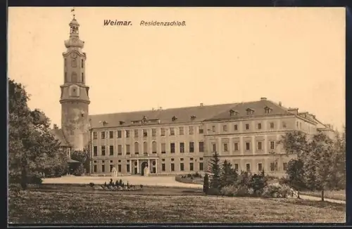AK Weimar, Partie am Residenzschloss