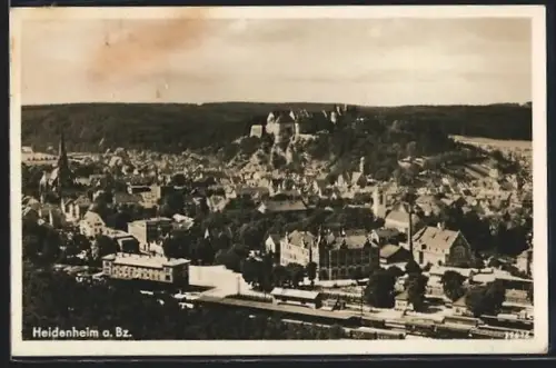 AK Heidenheim, Gesamtansicht vom Hügel aus