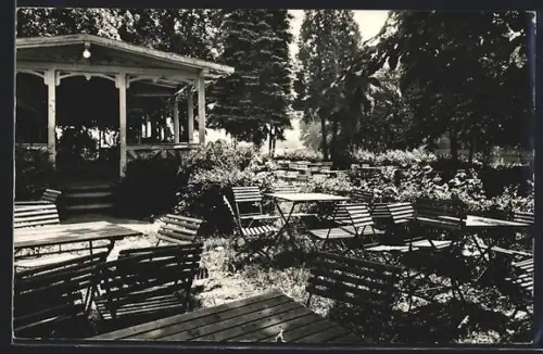 AK Egsdorf, HO-Gaststätte Tornows Idyll mit Gartenlokal