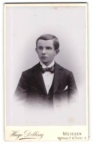 Fotografie Hugo Delling, Meissen, Wettinstr. 2, Porträt eines jungen Mannes