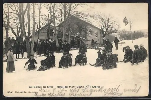 AK Saleve, Au Salève en hiver, Hôtel du Mont-Blanc