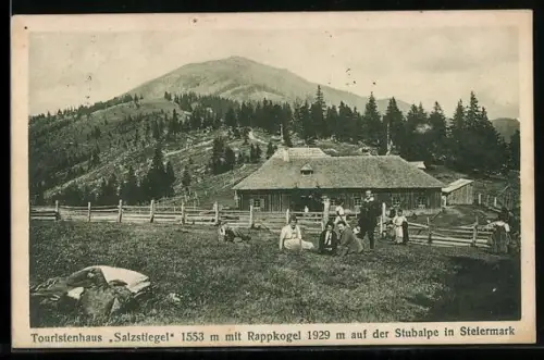 AK Maria Lankowitz, Stubalpe, Touristenhaus Salzstiegel mit Rappkogel