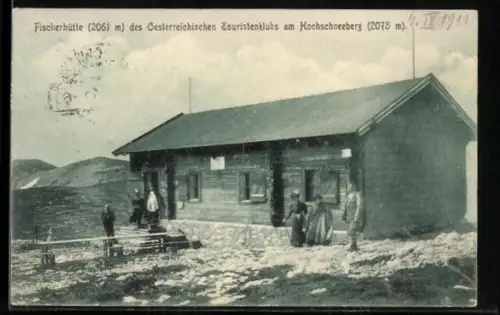 AK Fischerhütte des Oesterreichischen Touristenklubs am Hochschneeberg