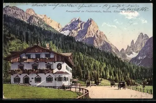 AK Sexten, Postgasthof im Fischleintale