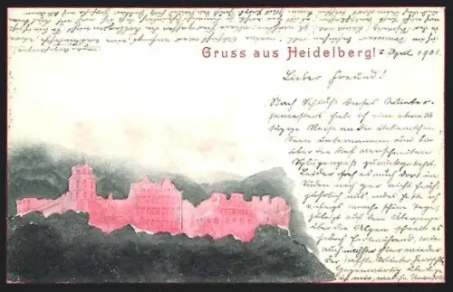 AK Heidelberg, Schlossansicht