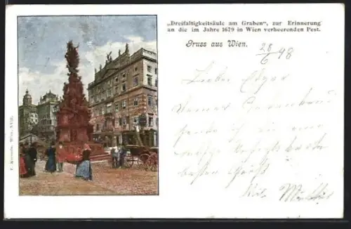 AK Wien, Dreifaltigkeitssäule am Graben