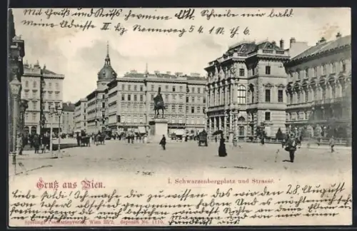 AK Wien, Schwarzenbergplatz und Strasse
