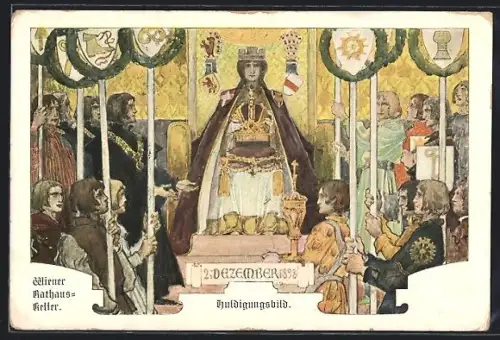 AK Wien, Wiener Rathauskeller, Huldigungsbild