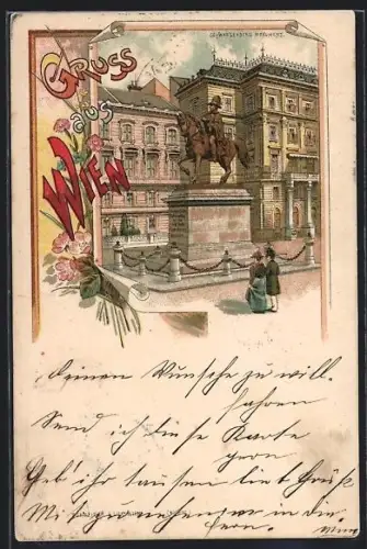 Lithographie Wien, Schwarzenberg Monument