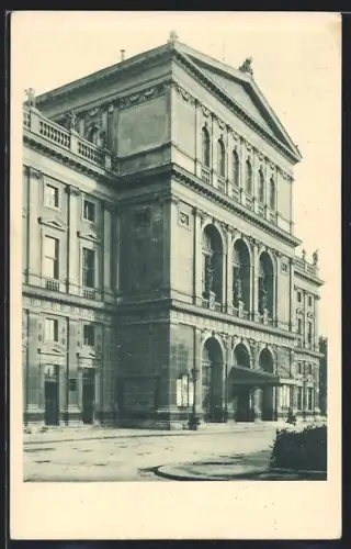 AK Wien, Musik-Theaterfest der Stadt Wien 1924, Musikvereinssaal, Fassadenansicht