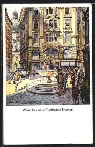 AK Wien, Der neue Tuchlauben-Brunnen