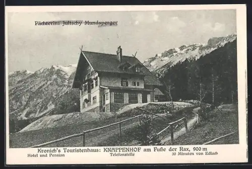AK Rax, Kronichs Touristenhaus Knappenhof