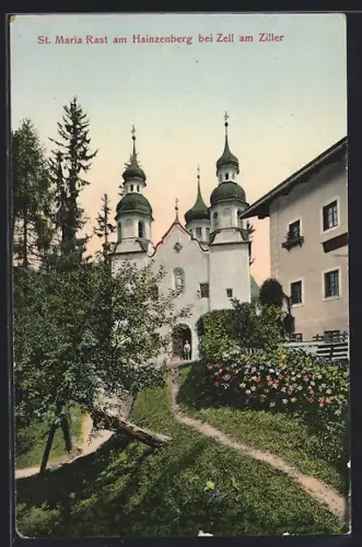 AK Zell am Ziller, St. Maria Rast am Hainzenberg, Wallfahrtskirche