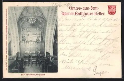 AK Wien, Gasthaus Wiener Rathaus-Keller, Huldigung der Jugend