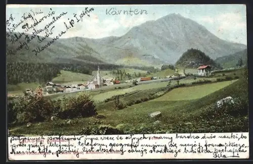 AK Laas bei Kötschach, Totalansicht