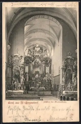 AK Maria-Enzersdorf, Inneres der Gnadenkirche