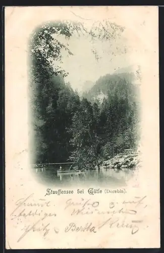 AK Dornbirn, Gütle, Staufensee mit Ruderboot