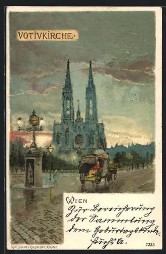 Lithographie Wien, An der Votivkirche