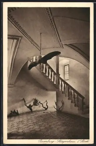 AK Rosenburg, Stiegenhaus, 1. Stock