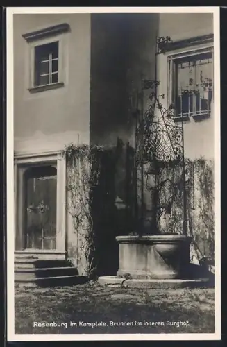 AK Rosenburg im Kamptale, Brunnen im inneren Burghof
