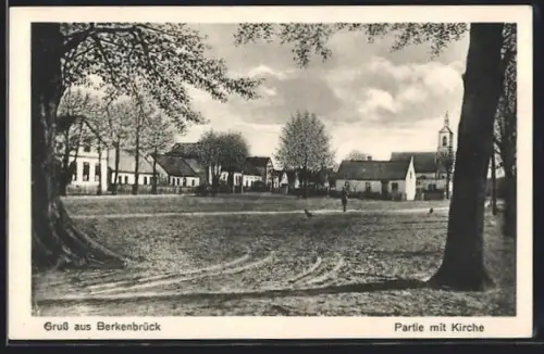 AK Berkenbrück, Partie mit Kirche