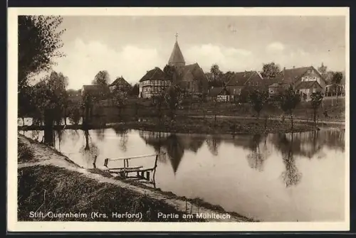 AK Quernheim /Herford, Partie am Mühlteich