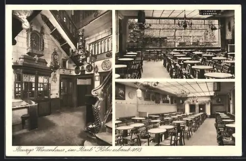 AK Köln a. Rh., Brungs Winzerhaus im Bart, Innenansichten