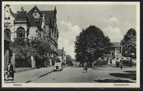 AK Bochum, Blick in die Goethestrasse