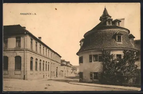 AK Ansbach i. B., Strassenpartie im Ort