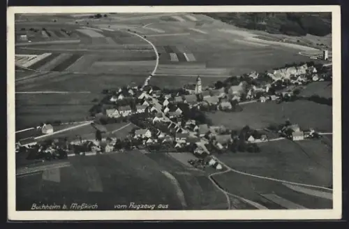 AK Buchheim b. Messkirch, Totalaufnahme aus dem Flugzeug