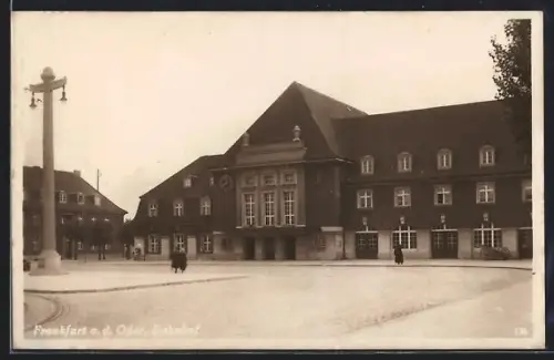 AK Frankfurt a. d. Oder, Partie am Bahnhof