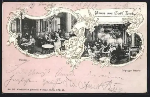 AK Berlin, Café Keck, Passage, in der Leipziger Strasse