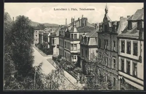 AK Landau i. Pfalz, Teichstrasse, Wohnhäuser