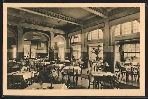 AK Königswinter, Hotel Westfalen Hof, Speisesaal, Eigentümer Christ. Scheuss