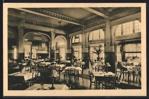 AK Königswinter /Rh., Hotel Westfalen Hof, Speisesaal, Eigentümer Christ. Scheuss