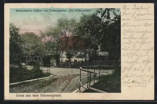 AK Dresden-Briesnitz, Cafegarten Zur Kaffeemühle Hiersemann